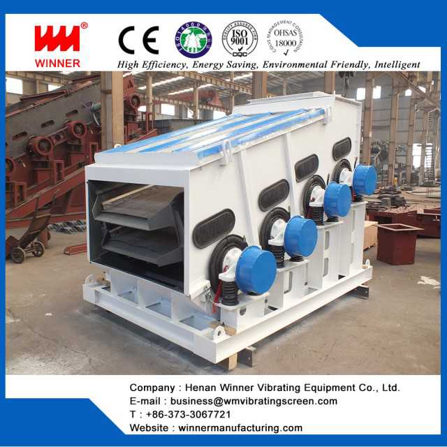 Double frequency vibrating screening machine